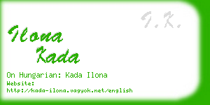 ilona kada business card